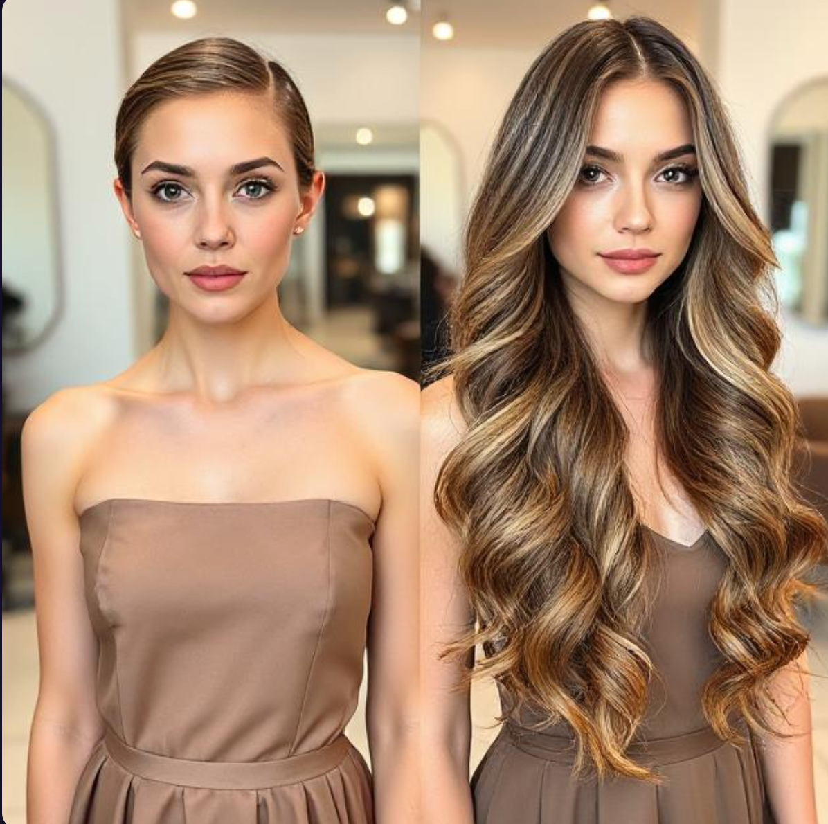 #6/613/6 LIGHT BROWN HIGHLIGHTED BALAYAGE TAPE HAIR EXTENSIONS