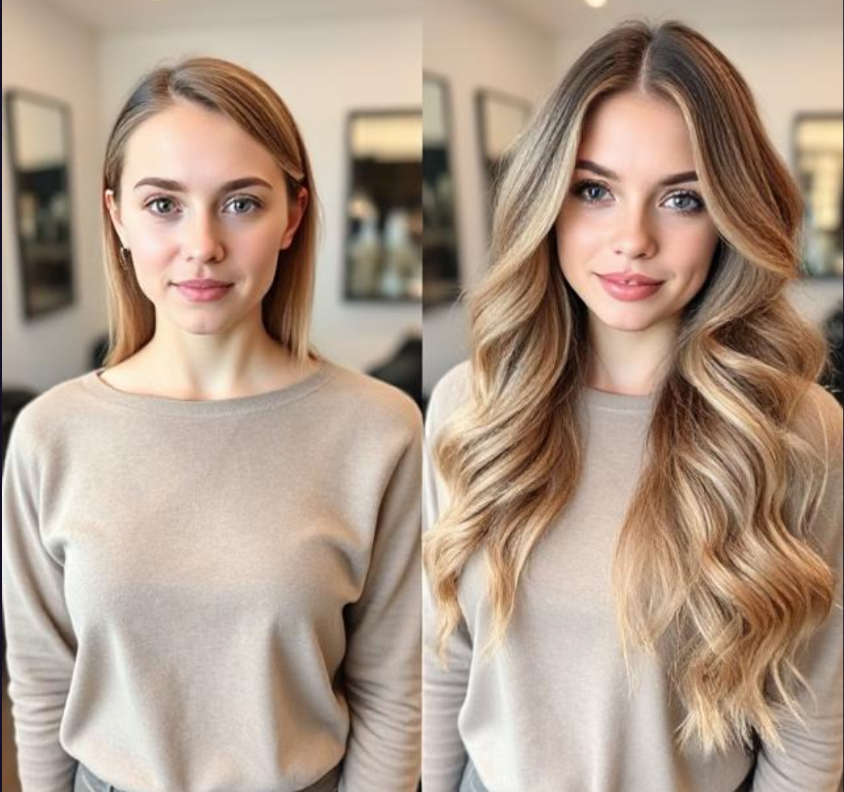 #6/613/6 LIGHT BROWN HIGHLIGHTED BALAYAGE TAPE HAIR EXTENSIONS