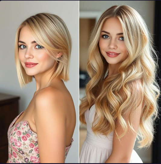 RUSSIAN #14/22/613 "CHANEL" DARK BLONDE ROOT STRETCH TAPE HAIR EXTENSIONS