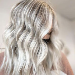 #60A/60 PLATINUM ICE BLONCE HIGHLIGHT TAPE HAIR EXTENSIONS