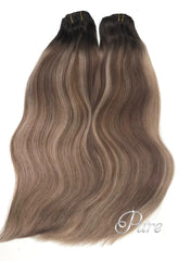 Balayage clip in hair extensions