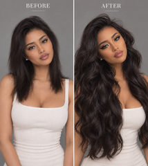 #1B DARKEST BROWN BABYLIGHT TAPE HAIR EXTENSIONS