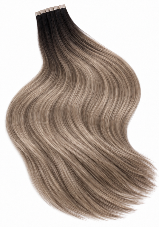#2B/18/60 "CALIFORNIA BLONDE" ASH BLONDE BALAYAGE HAIR EXTENSIONS