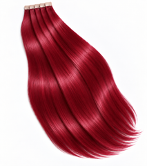 #99b BRIGHT BURGUNDY RED TAPE HAIR EXTENSIONS