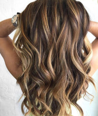 #2/2/6 Brown & Caramel caramel highlighted invisible tape hair extensions