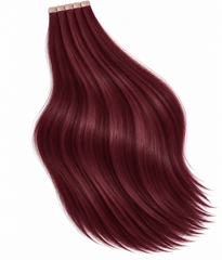 #99j DEEP BURGUNDY RED WINE RED TAPE HAIR EXTENSIONS