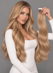BROWN ROOT CARAMEL BALAYAGE TAPE HAIR EXTENSIONS