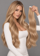 BEIGE DARK BLONDE TAPE HAIR EXTENSIONS