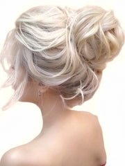 Cream blonde - Booster Volume Bun - 100% real human remy hair scrunchie bun