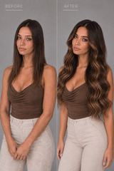NATURAL BLACK HIGHLIGHT WAVY TAPE HAIR EXTENSIONS