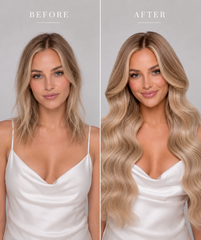 HONEY BLONDE HIGHLIGHT WAVY TAPE HAIR EXTENSIONS