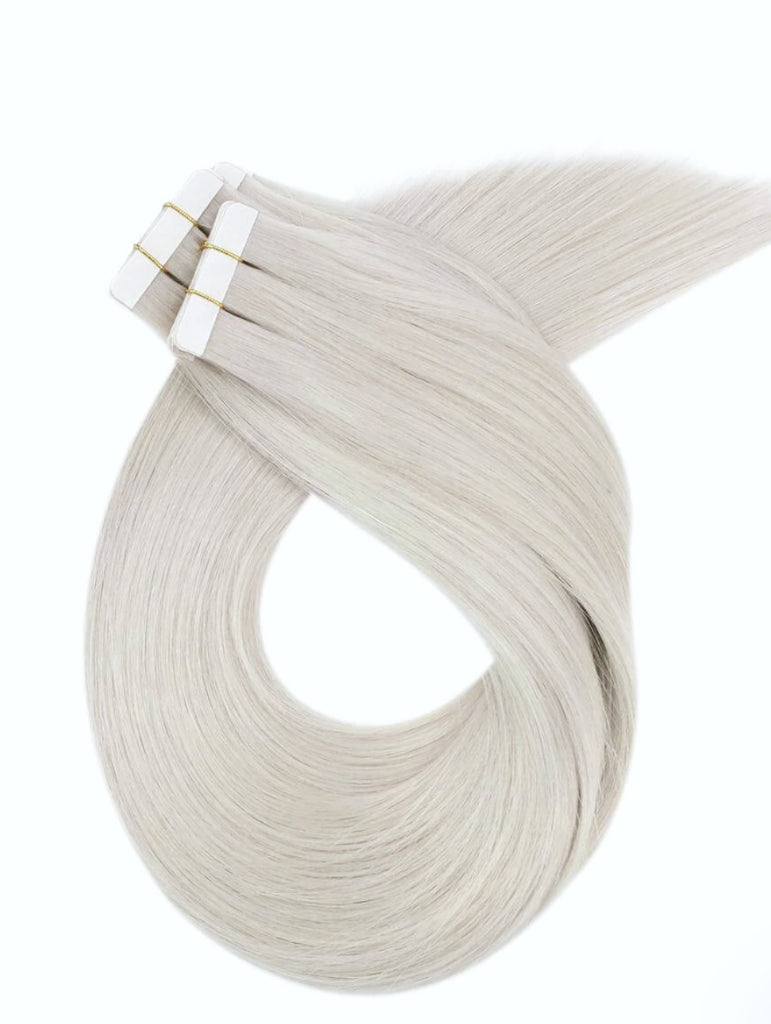 platinum ultra blonde ice blonde tape hair extensions