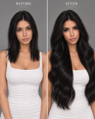 #1 EBONY JET BLACK TAPE HAIR EXTENSIONS