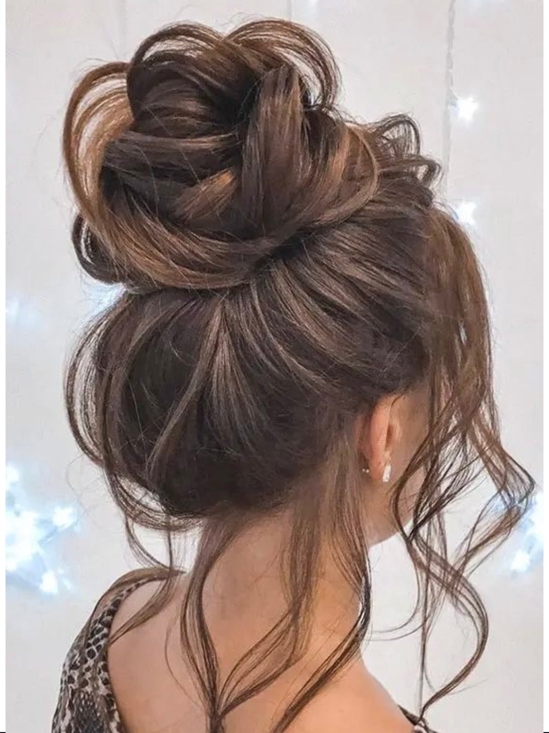 human hair brown scrunchie bun chignon messy bun