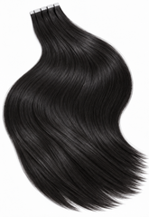 #1B DARKEST BROWN BABYLIGHT TAPE HAIR EXTENSIONS