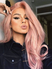 #BUBBLEGUM BLONDE - BABY PINK / PASTEL PINK - TAPE-IN HAIR EXTENSIONS