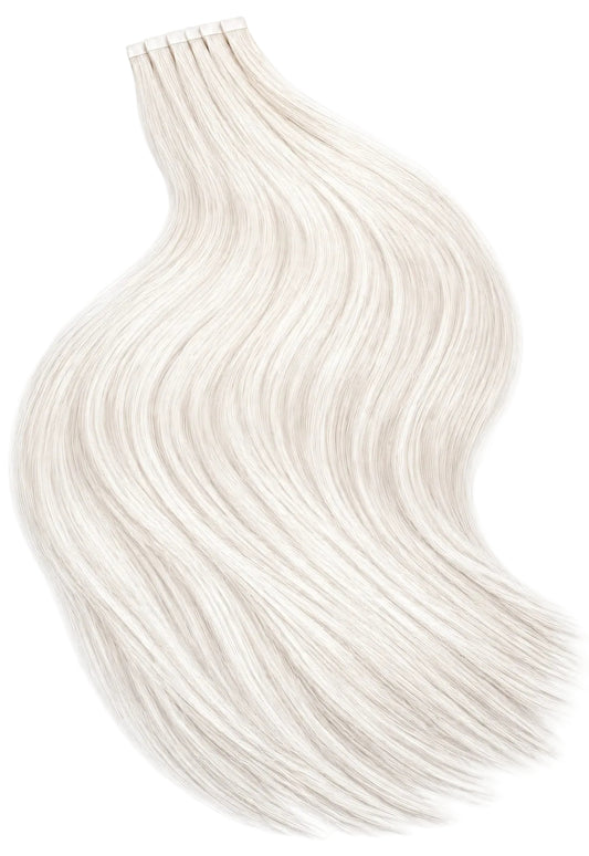 siver platinum blonde tape hair extensions