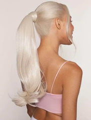 WHITE BLONDE - ICY BLONDE - 100% HUMAN HAIR PONYTAIL HAIR EXTENSION