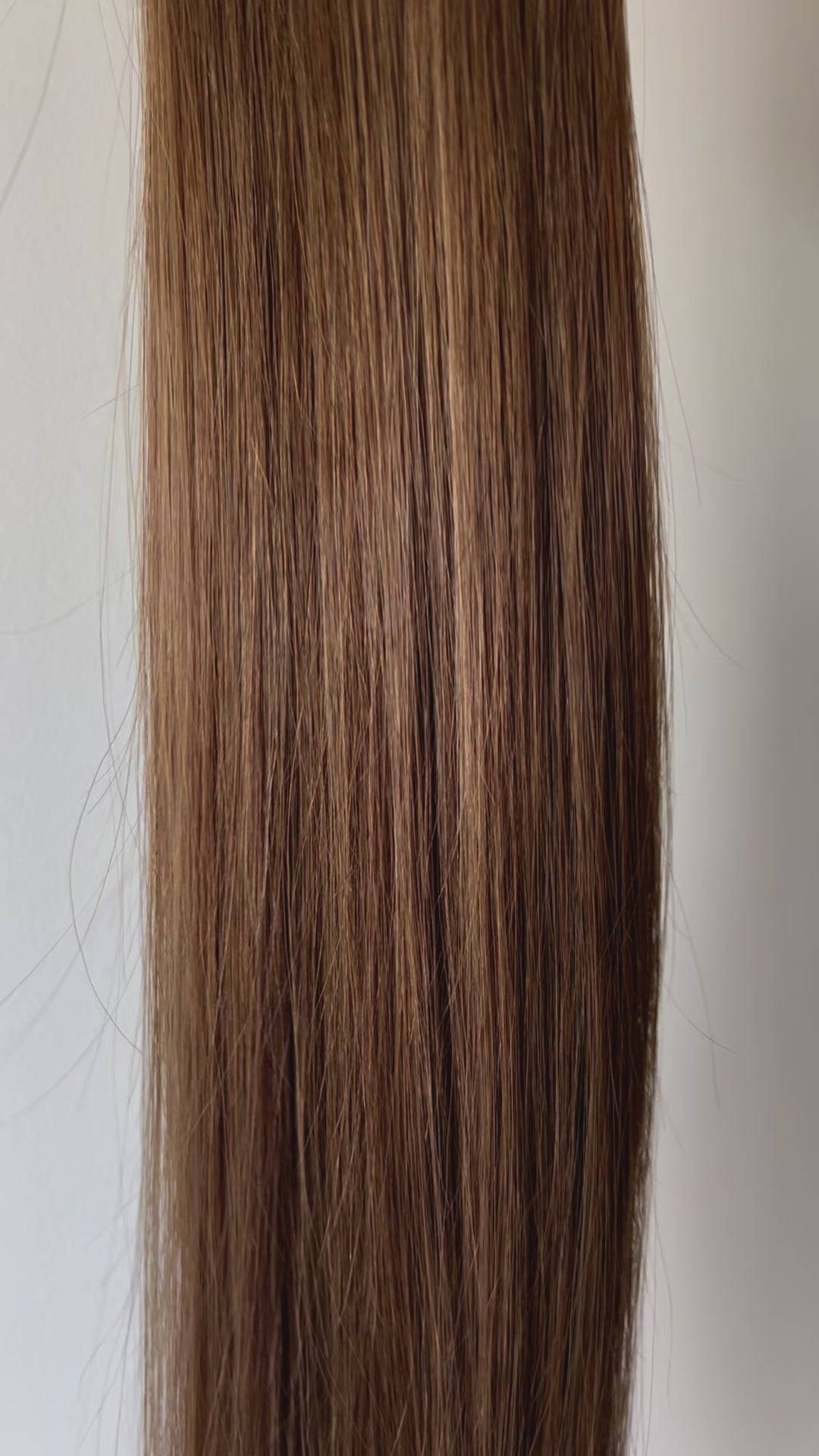 #8 LIGHT CHESTNUT BROWN REMY TAPE HAIR EXTENSIONS