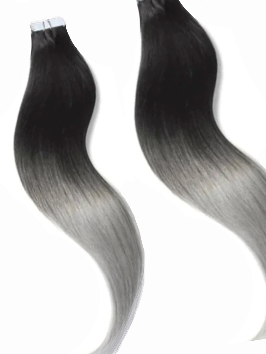 1B/GREY STORM DARK BROWN TO GREY BALAYAGE TAPE HAIR EXTENSIONS – Pure  Remy Hair Extensions