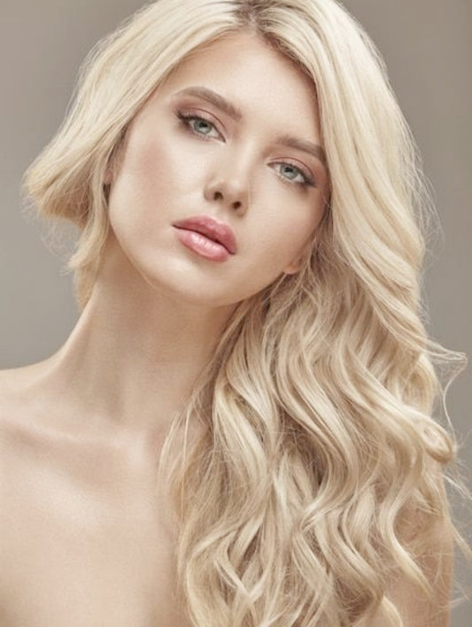 #613 "VANILLA BLONDE" WEFT HAIR EXTENSIONS EXTRA THICK 110g