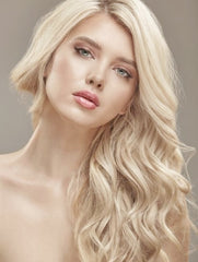 #613 "VANILLA BLONDE" REMY WEFT HAIR EXTENSIONS