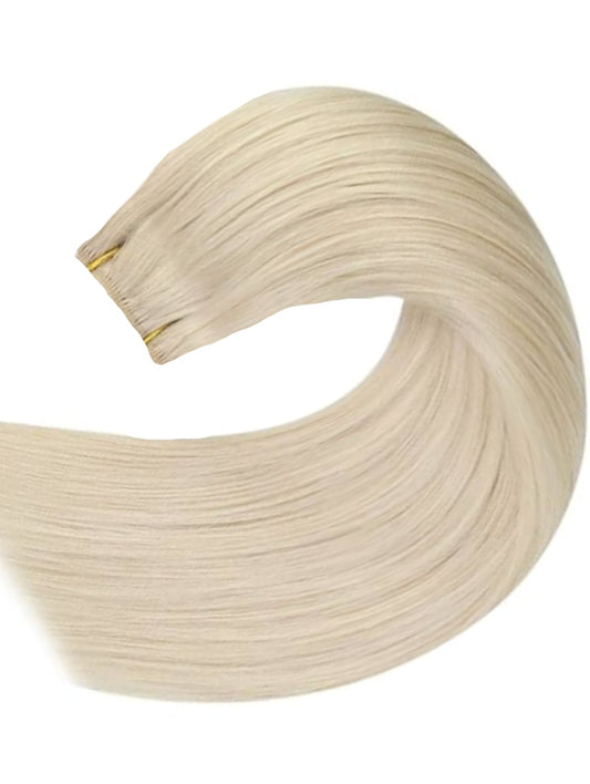 #613 "VANILLA BLONDE" REMY WEFT HAIR EXTENSIONS
