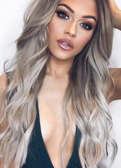 #18/60/18 ASH BLONDE HIGHLIGHT WEFT WEAVE HAIR EXTENSIONS