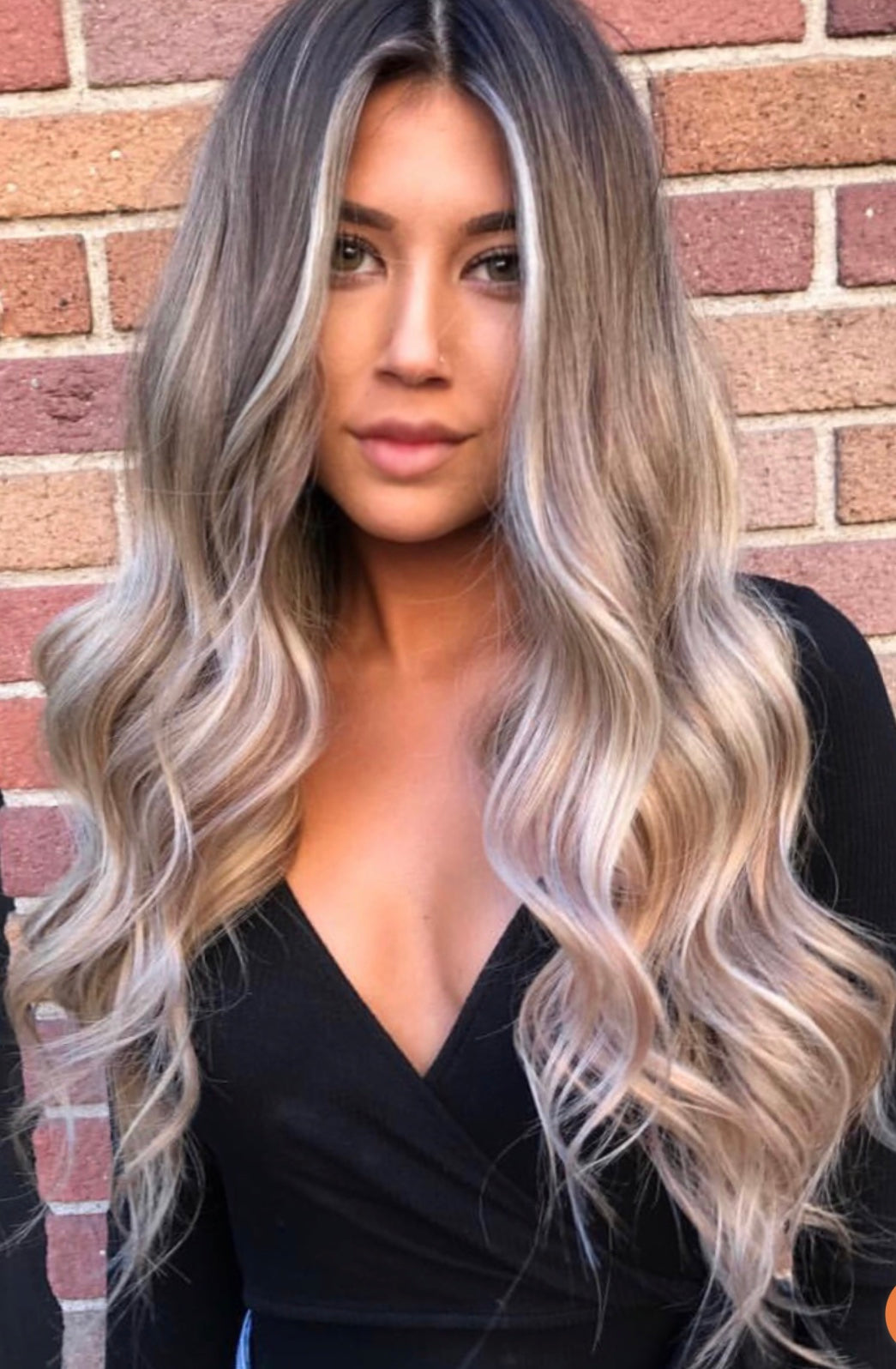 #6B/60/17 "GISELLE" - LIGHT ASH BROWN TO BLONDE BALAYAGE TAPE-IN HAIR EXTENSIONS