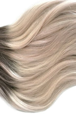 #2/60/18 "ISABELLA" COOL DARK BROWN TO BLONDE OMBRE / BALAYAGE TAPE-IN HAIR EXTENSIONS