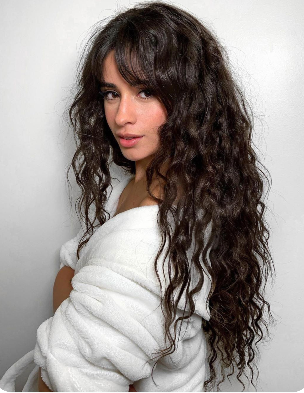 #2 dark brown wavy virgin clip in hair extensions