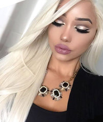 #60 LIGHT PLATINUM BLONDE LUXURY CLIP IN HAIR EXTENSIONS - Pure Tape Hair Extensions