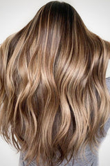 #6/16/6 "CINNAMON MELT" LIGHT BROWN TO CARAMEL BLONDE BALAYAGE / OMBRE LUXURY RUSSIAN GRADE TAPE HAIR EXTENSIONS. - Pure Tape Hair Extensions