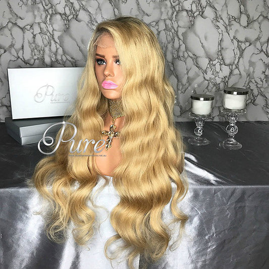 Summer Wavy Blonde - 180% Density - 24" - Pure Tape Hair Extensions