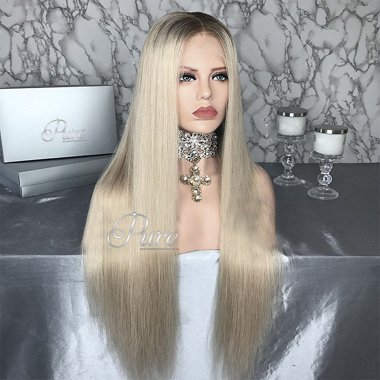 Lace Wig - Summer Blonde - 180% Density - 24"- Kylie - Pure Tape Hair Extensions 