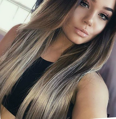 #6/18 ASH BLONDE BALAYAGE LIGHT BROWN TO LIGHT ASHY SILVERY BLONDE TAPE HAIR EXTENSIONS - Pure Tape Hair Extensions