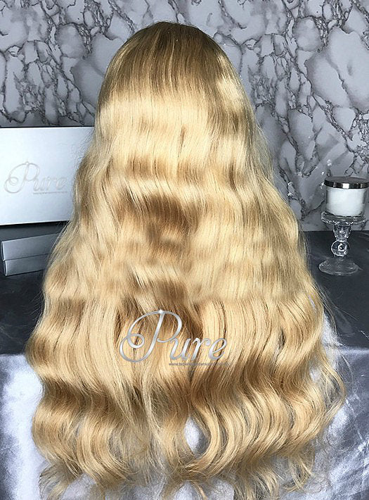 Summer Wavy Blonde - 180% Density - 24" - Pure Tape Hair Extensions 