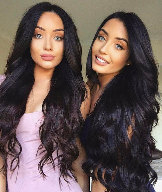 Natural Black Wig - 180% Density - 30" - Pure Tape Hair Extensions