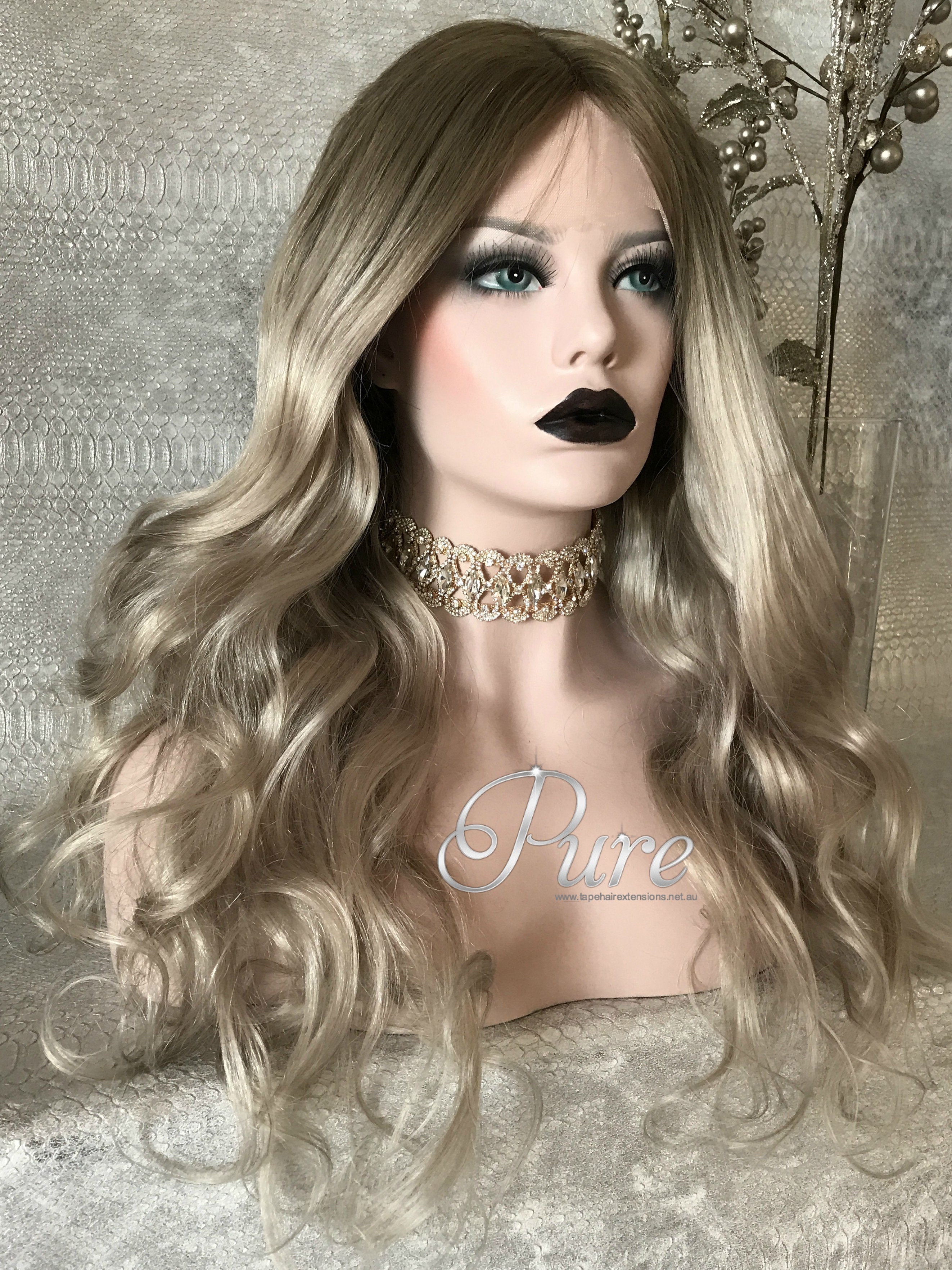 Lace Wig - Summer Blonde - 180% Density -20" Balayage - Pure Tape Hair Extensions