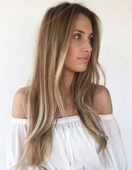 #6/613 LIGHT BROWN LIGHT BLONDE MIX TAPE HAIR EXTENSIONS