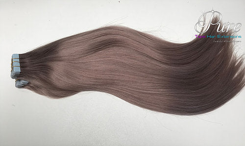 #19 SMOKY LIGHT MEDIUM BROWN - TAPE HAIR EXTENSIONS - LUXURY - Pure Tape Hair Extensions