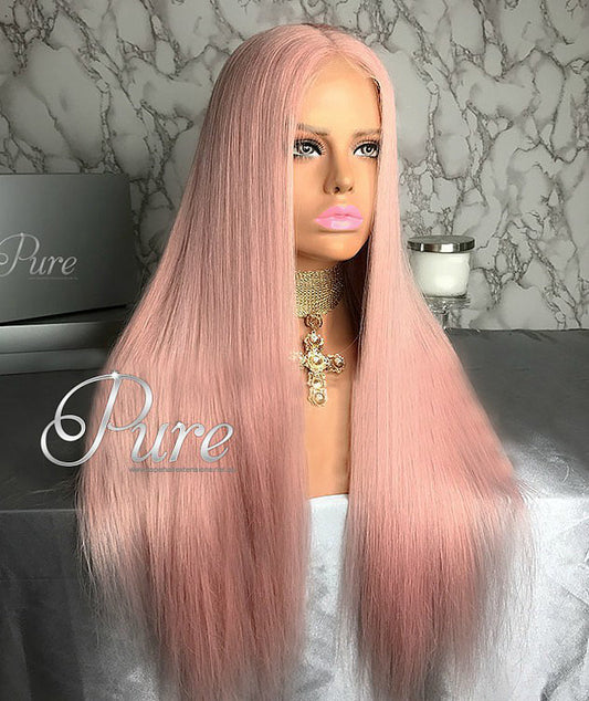 Lace Wig - Rose Gold - 180% Density - 24" - Pure Tape Hair Extensions
