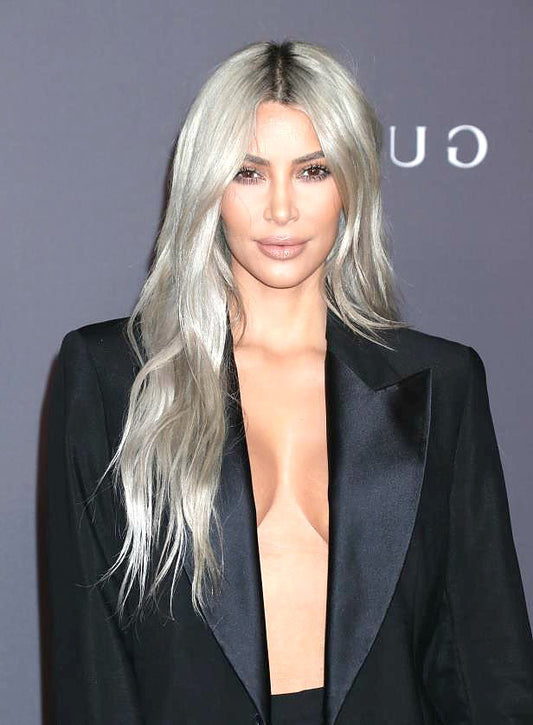 Lace Wig - Silver Blonde - 150% Density -16" - Pure Tape Hair Extensions