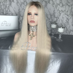 Lace Wig - Summer Blonde - 180% Density - 24"- Kylie - Pure Tape Hair Extensions 