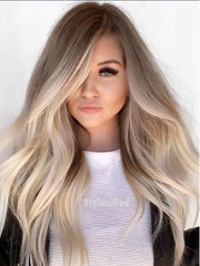 #8/60 "GLOW" LIGHT COOL BROWN TO BLONDE BALAYAGE TAPE-IN HAIR EXTENSIONS