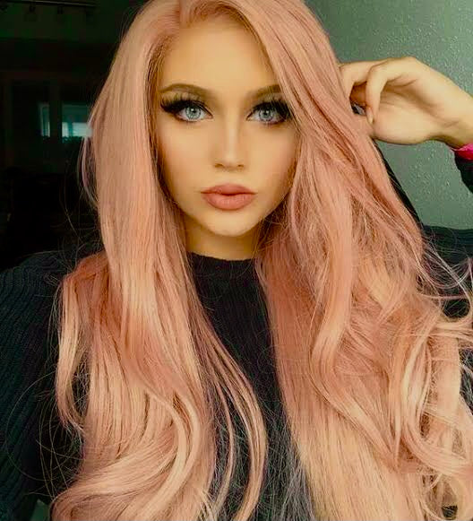 Peach tape hair extensions pastel apricot hair extensions