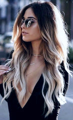 DARK BROWN BLONDE BALAYAGE TAPE HAIR EXTENSIONS