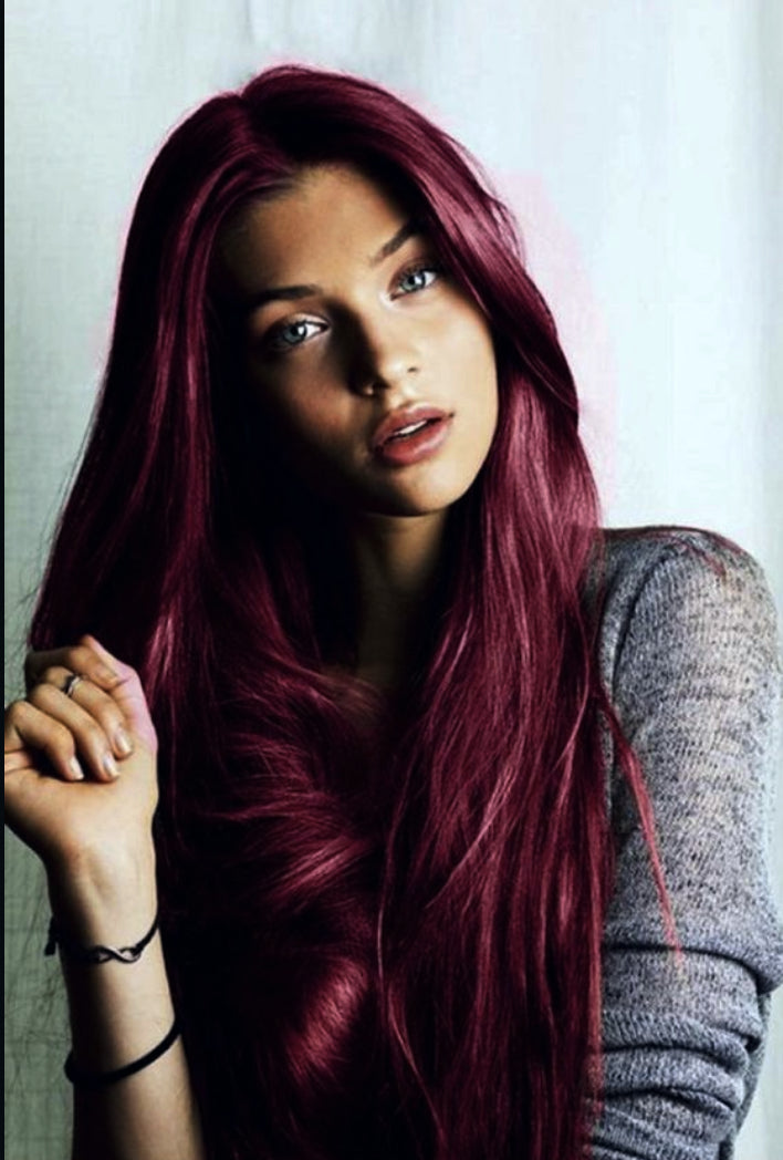 TAPE-IN HAIR EXTENSIONS - #99j - DEEP BURGUNDY RED / WINE RED -