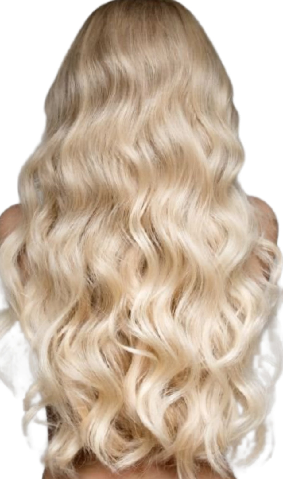 wavy golden blonde tape hair extensions