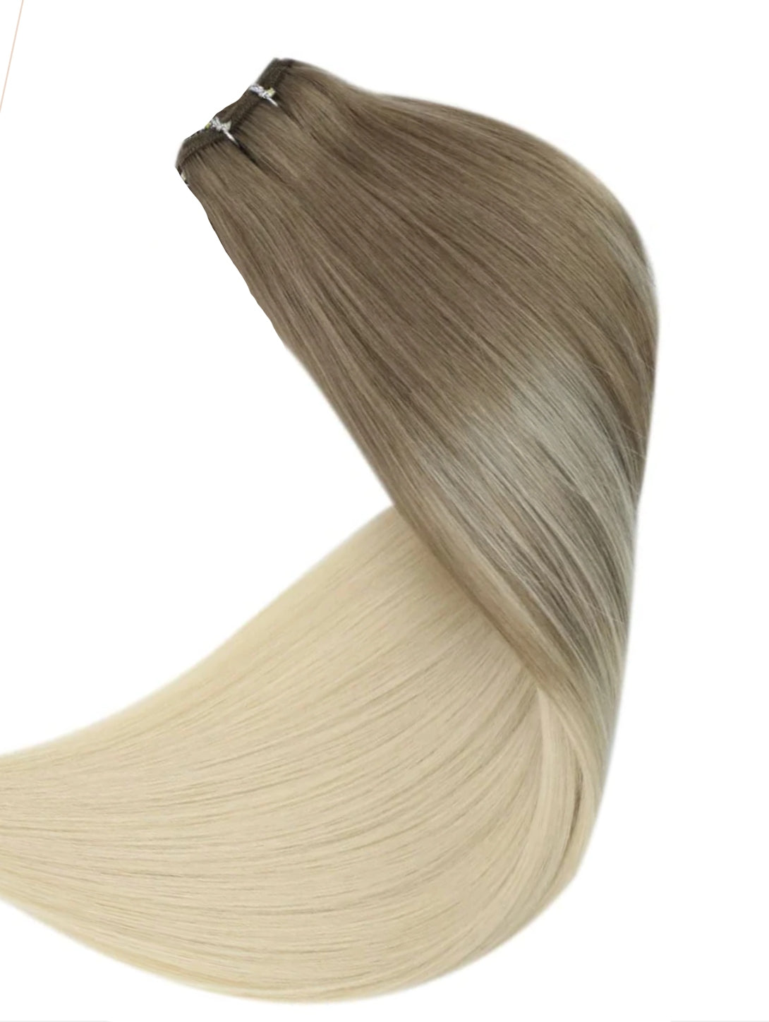 #10/22/16 "BONDI BLONDE" ASH BROWN BALAYAGE WEFT HAIR EXTENSIONS